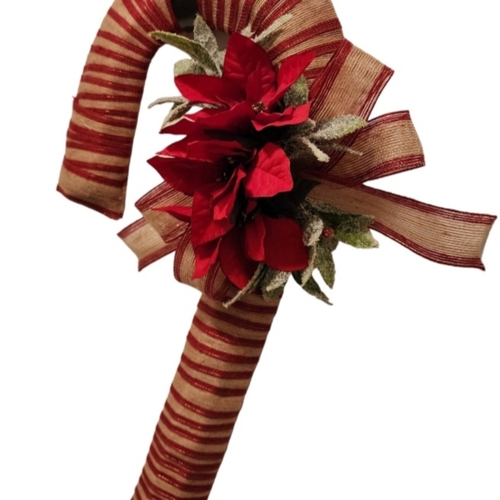 Candycane Door Hanger Christmas Wreath